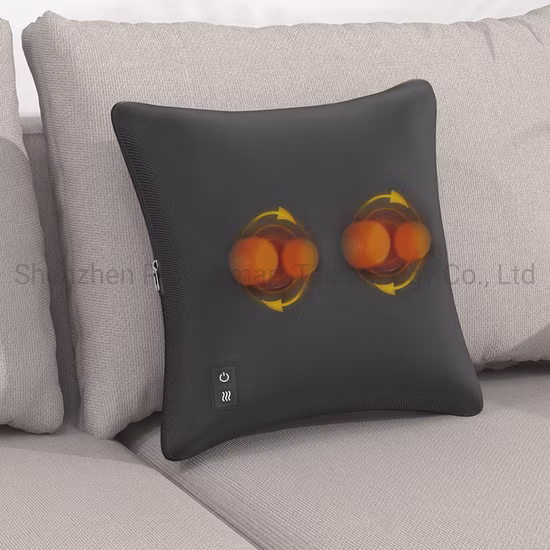 Elektrisches Autositz-Massagekissen, 3D-knetendes, warmes Lendenwirbelsäulen-Rückenmassagegerät mit Wärme